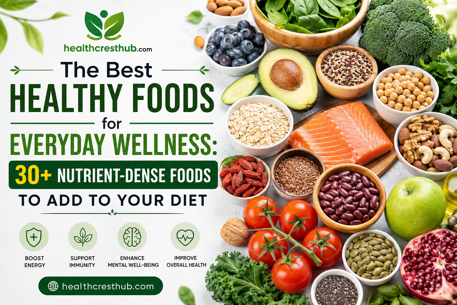 The Best Healthy Foods for Everyday Wellness: 30+ Nutrient-Dense Foods to Add to Your Diet