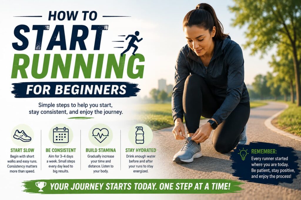 How to start running for beginners with simple running tips, stamina building, and consistency advice