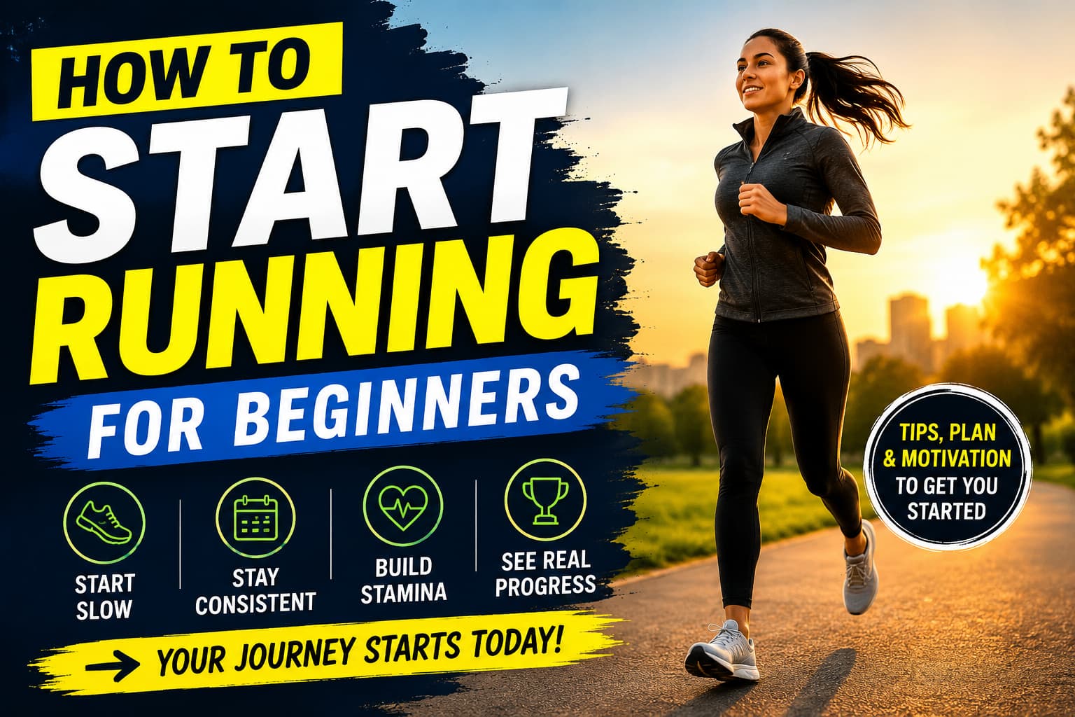How to Start Running for Beginners with beginner running tips and motivation